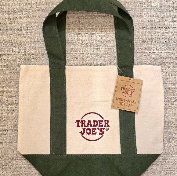 Handbags - Trader Joe's Mini Canvas Tote Bag Green